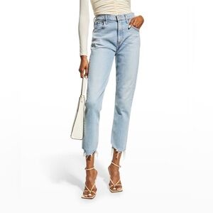 Agolde Merrel Mid-Rise Slim Straight Jeans - Light Wash Astray - Size 25